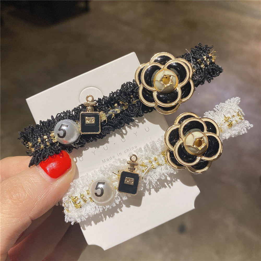 Tissu tchèque diamant côté Strass Laine dos Clip cheveux