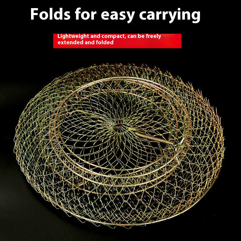 Fil en acier Fish Protection pliant panier Net Pocket Put Metal Inox Cage tissé