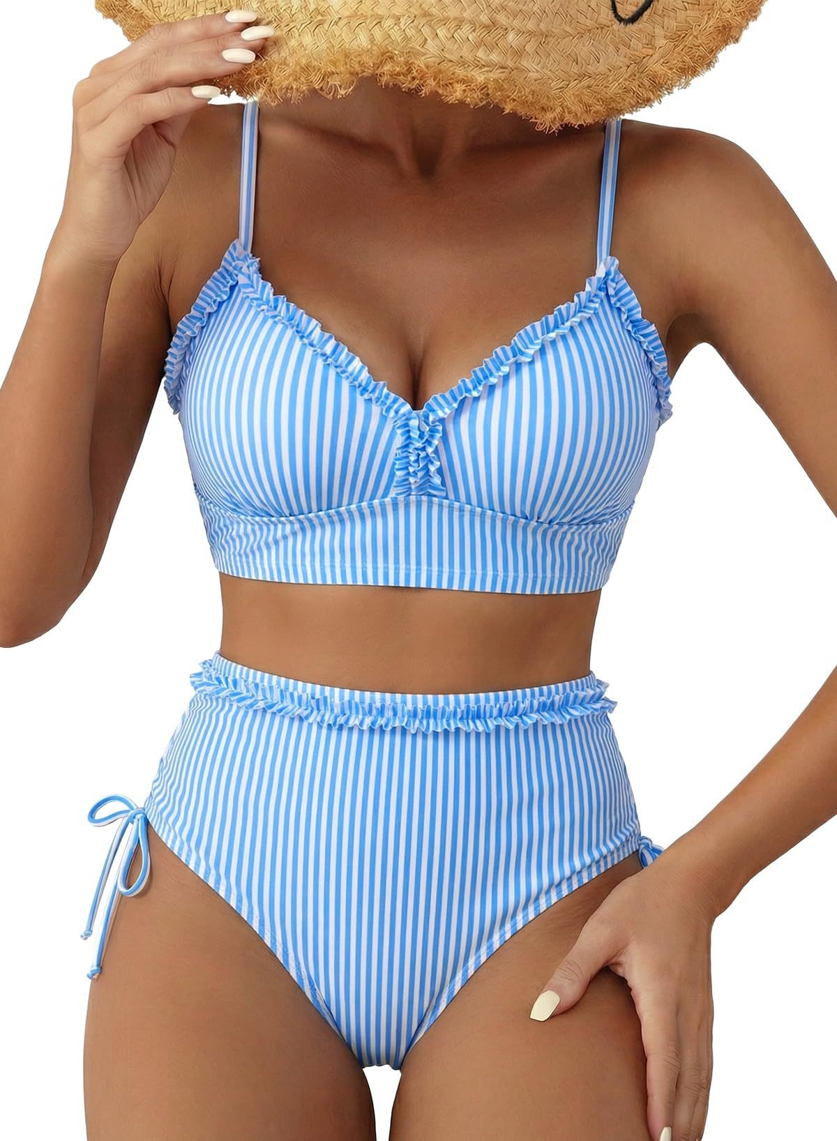 Femmes Patchwork Top et Shorts Bikini Set