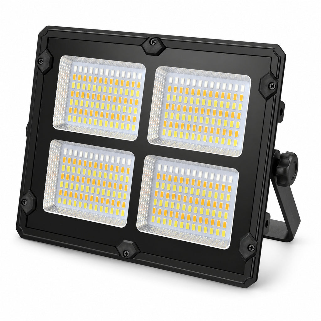 Afficheur de batterie rechargeable alimenté solaire Type C LED lumière de déluge W885 2 Bleu rouge variable
