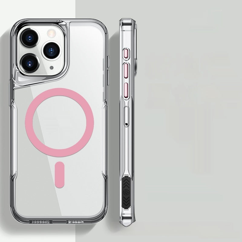 High Transparent Acrylique magnétique transparent Protection anti-goutte Mobile Phone Shell