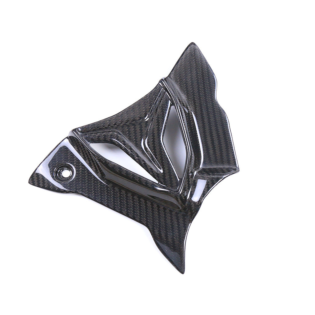 Couverture d'engrenage en fibre de carbone modifiée de moto Accessoires Shell Carbon naturel