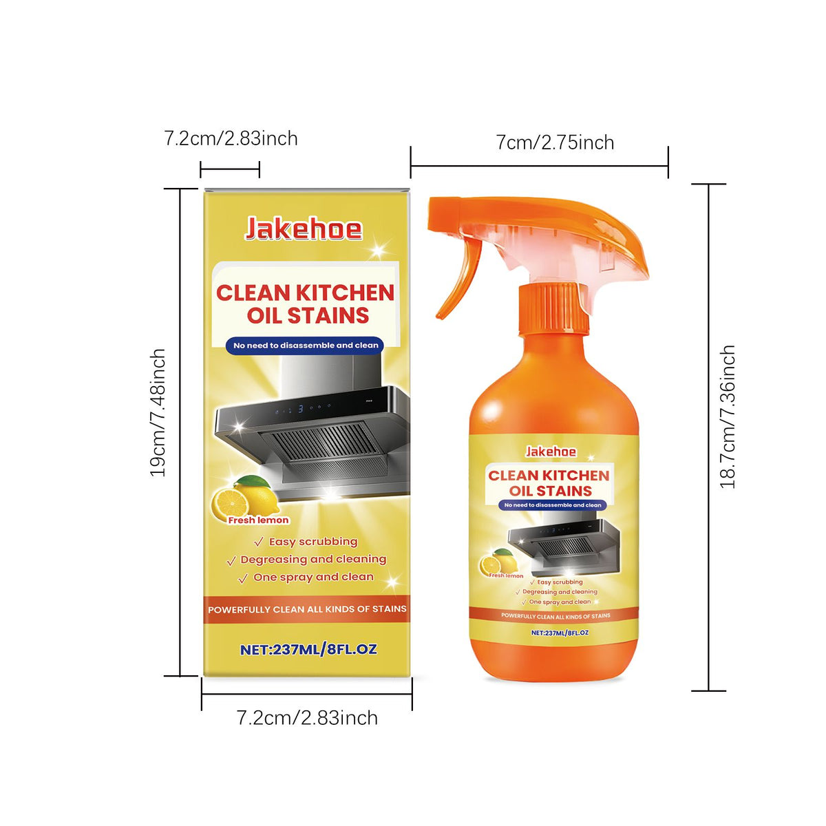 Vaporisateur de nettoyage de la graisse de cuisine JAKEHOE