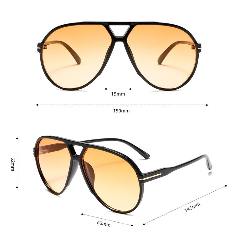 Lunettes de soleil à double pont extra-large