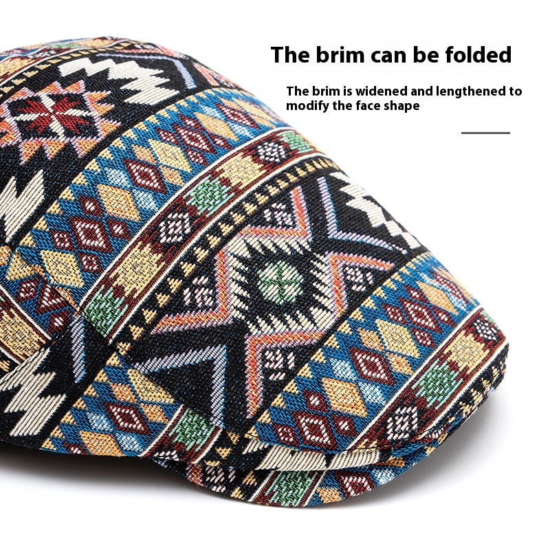 Style ethnique Chapeau Jacquard de loisirs Beret