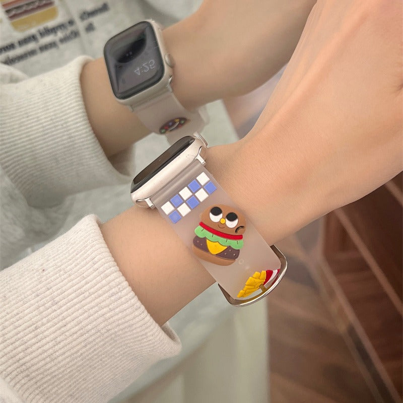 Cute Cartoon Silicone Breathable Bracelet de montre