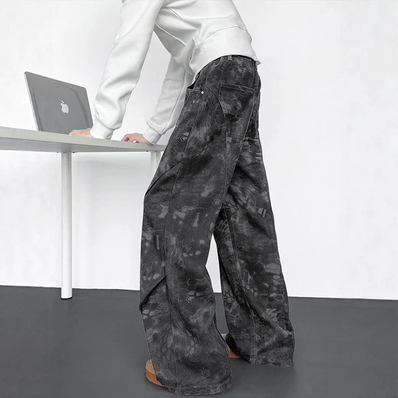 Jeans hommes plissés