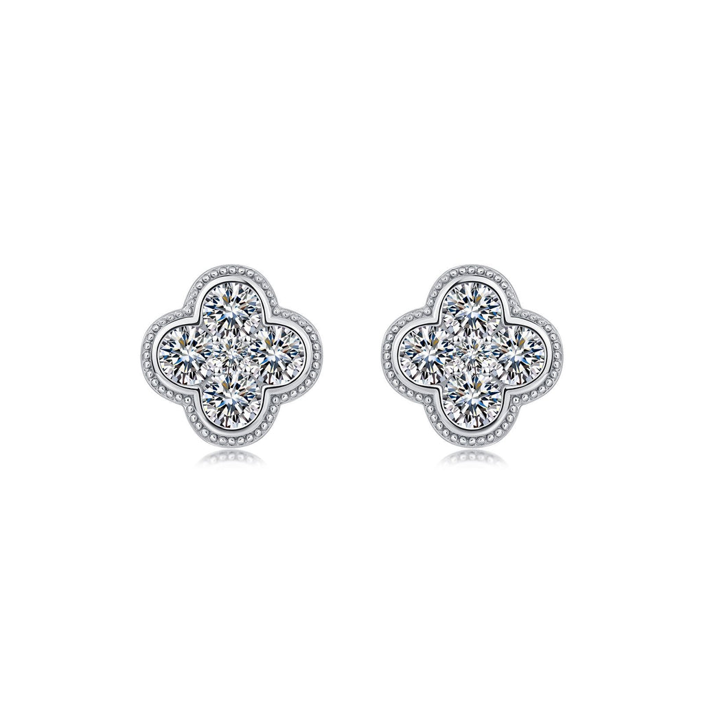 S925 Sterling Silver Clover Earrings
