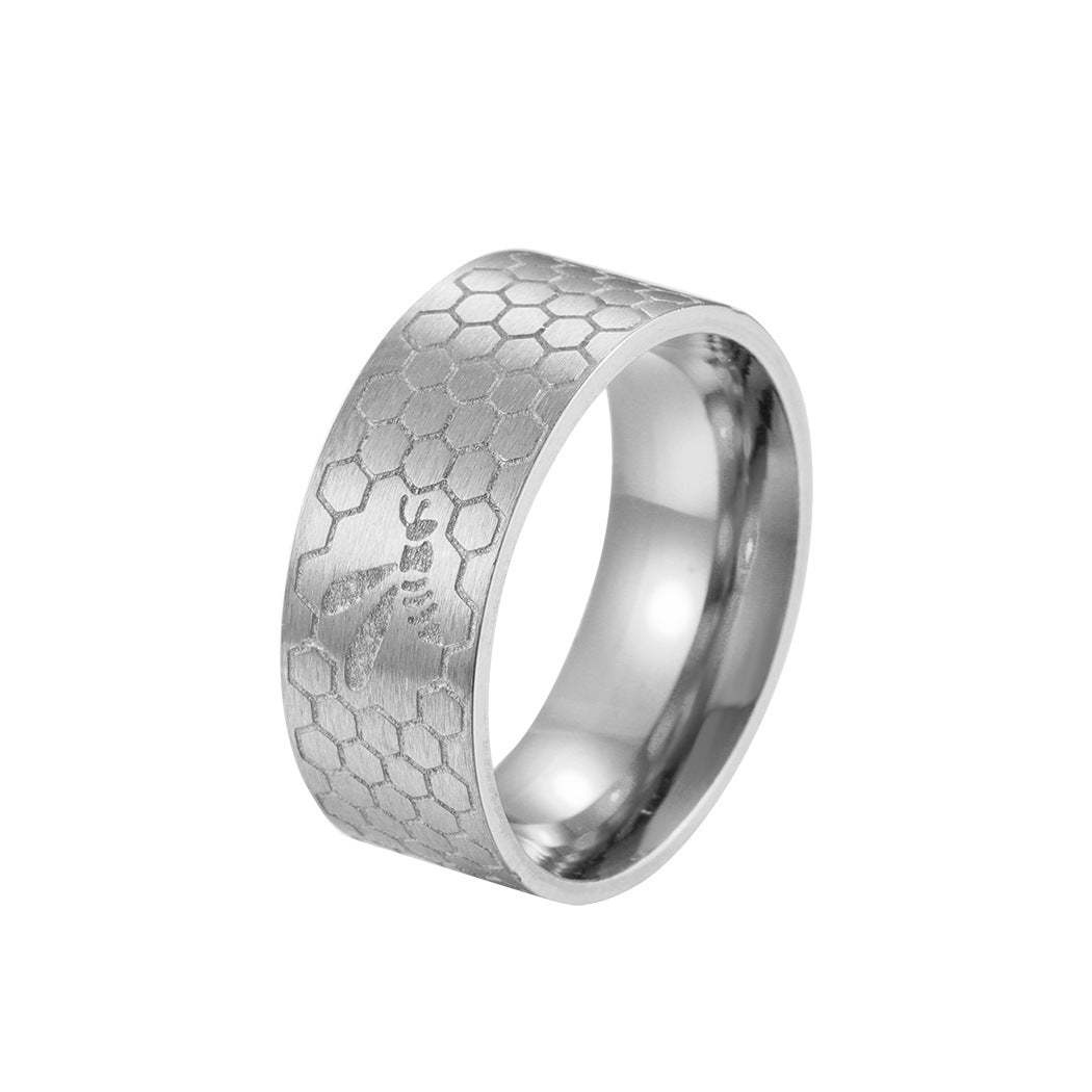 Style acier inoxydable bague dopamine