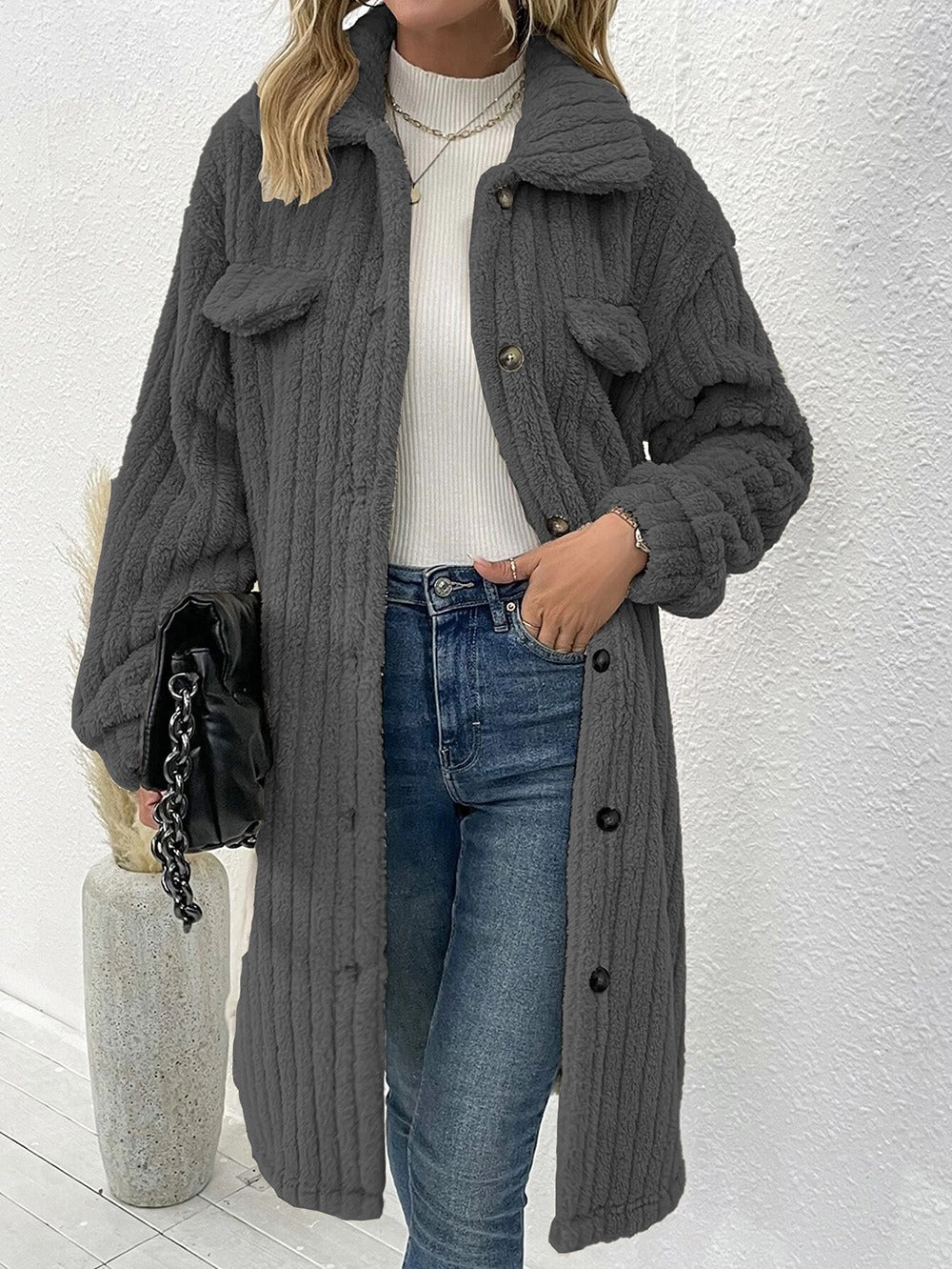 Manteau Fuzzy Femme d'hiver