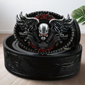 Ceinture en cuir en alliage homme avec un design vintage embossé