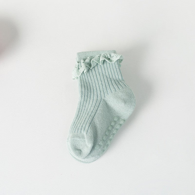 Chaussettes de coton antidérapantes de printemps et d'automne pour enfants