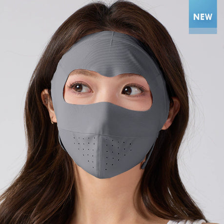 Masque de visage en soie de glace écran solaire