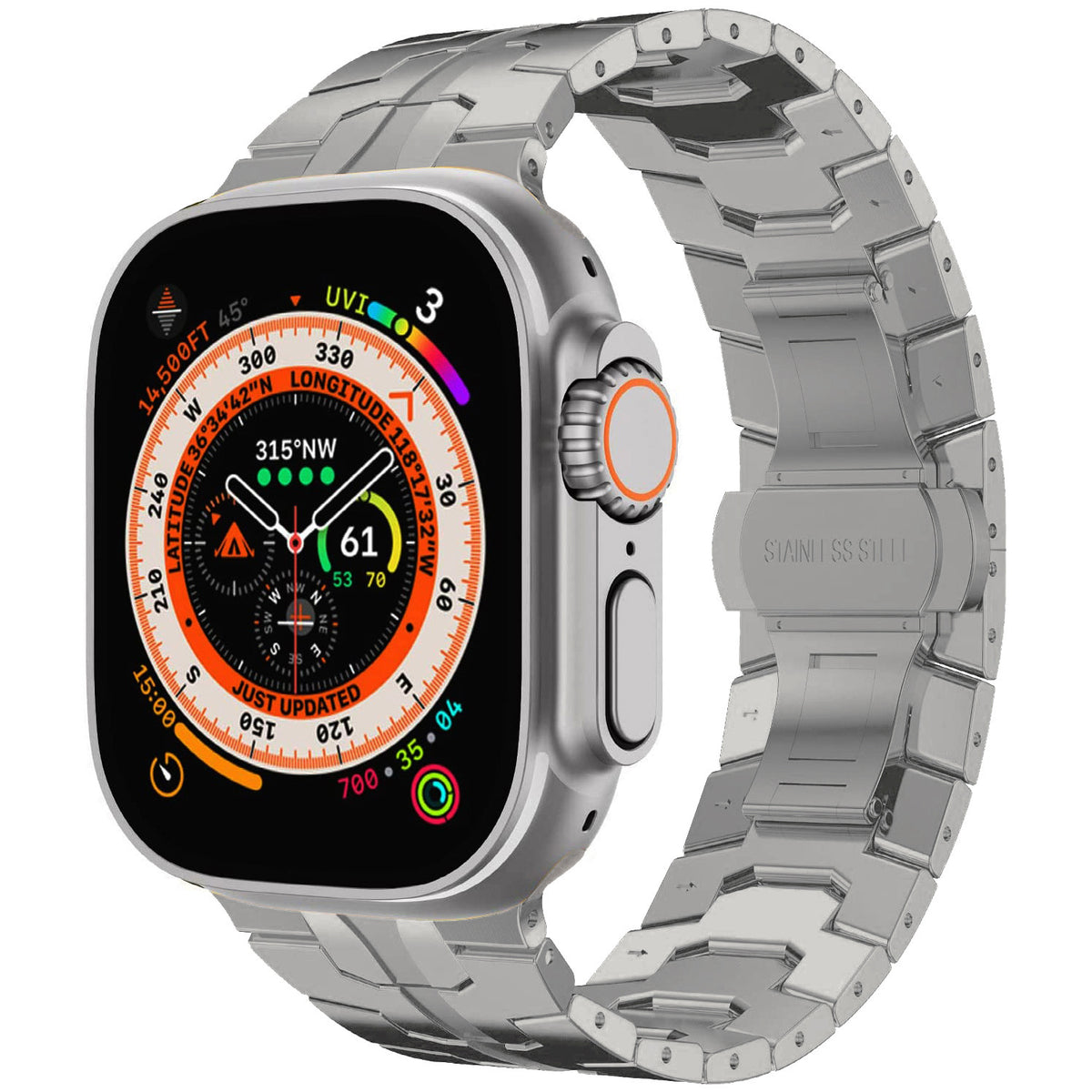 Bracelet en acier inoxydable en acier massif