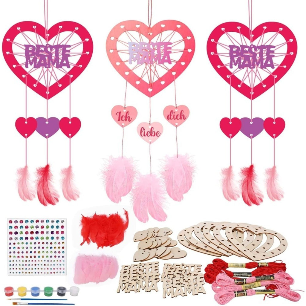6 Sets of Heart Dreamcatcher Craft Kits pour les projets de bricolage