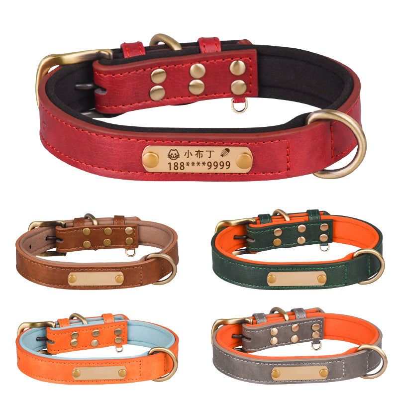 Collier de chien respirant Retro en cuir