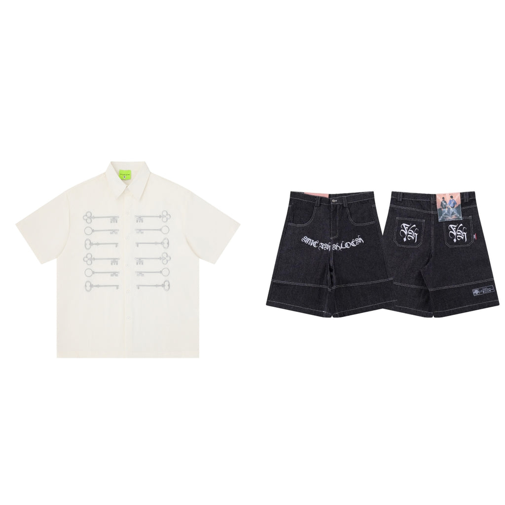 T-shirt à manches courtes rétro style américain pour le printemps et l'été