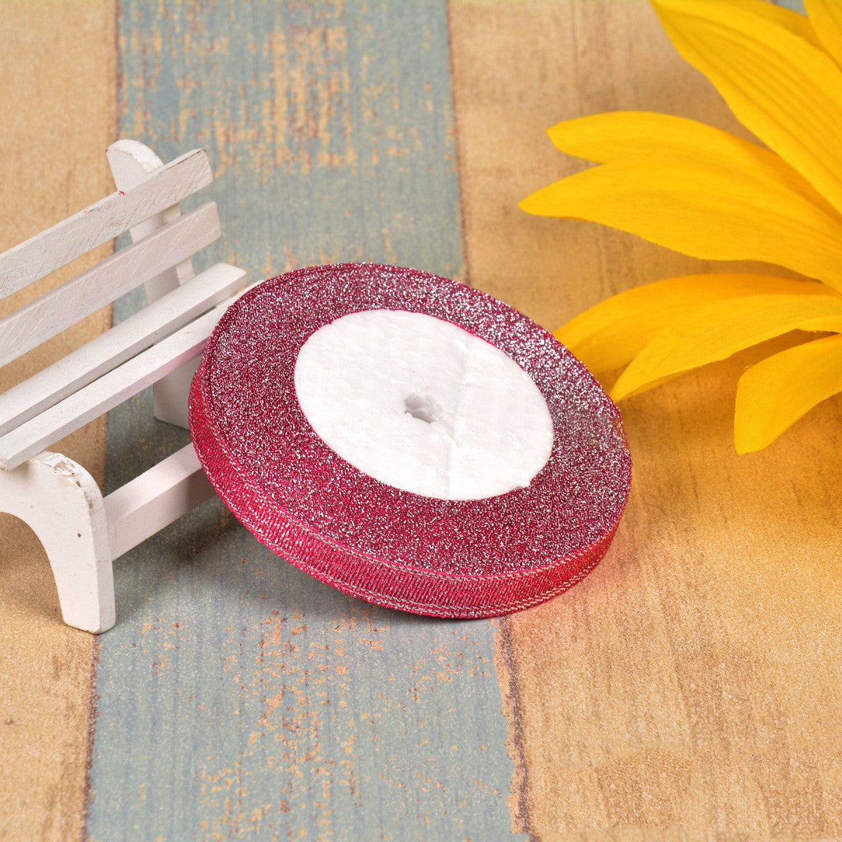 1cm Oignon vert coloré avec 3 points Ribbon Bow Gold Silk Argent Polyester Ribbon