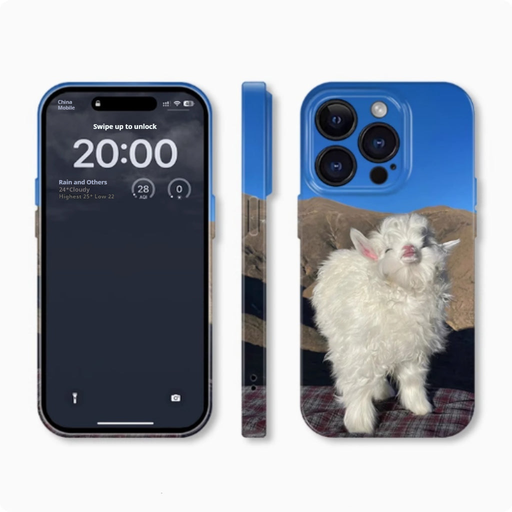 Kiss L'Agneau Applicable à IPhone15promax Téléphonie Mobile Case Film Deux en un