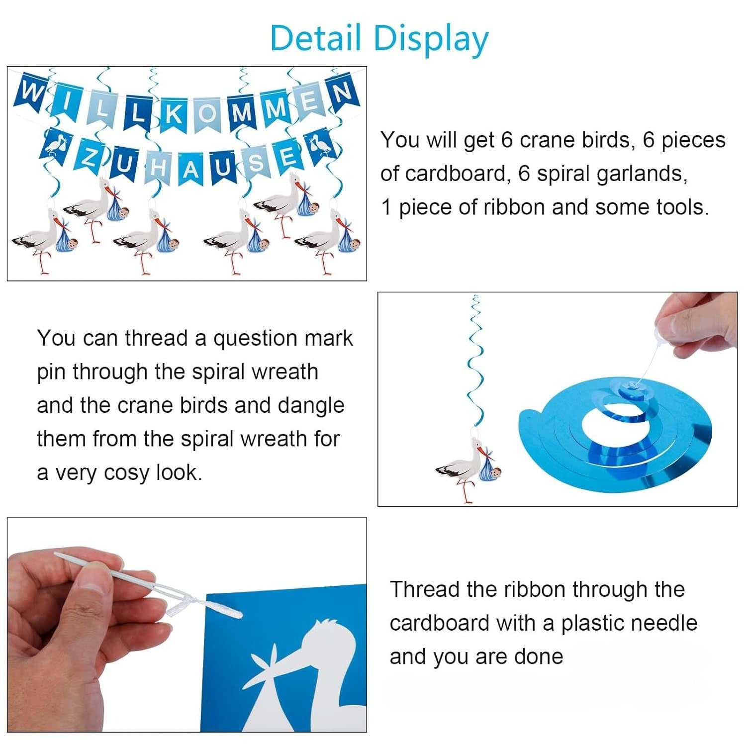 Décorations de fête et accessoires — Set de décoration 6-Piece Stork