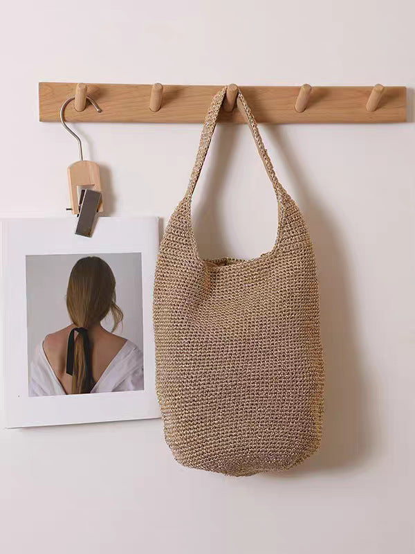Tabouret tissé à la main pour les vacances à grande capacité et sac de transport tissé