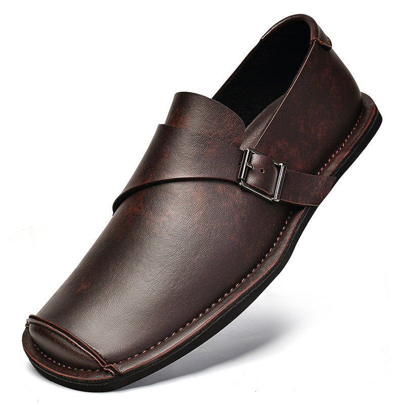 Chaussures casual vintage en cuir style homme