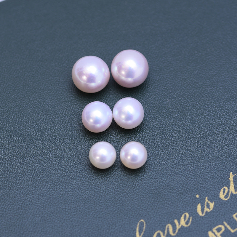 White Perfect Circle Strong Light Fine Micro Flaw Perle Bare Pearl presque impeccable