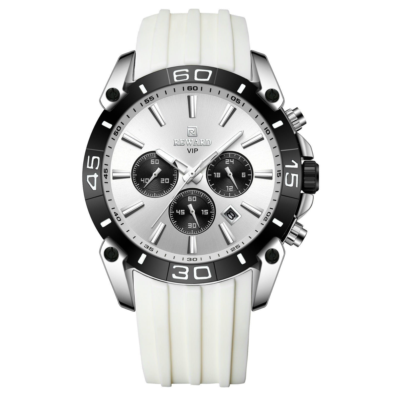 Hommes Quartz multifonction trois yeux et six aiguilles chronographe