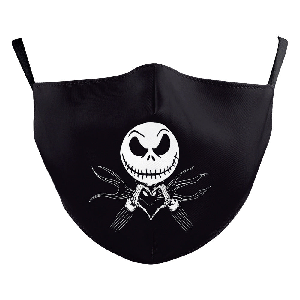 Masque de poussière Halloween Clown drôle Horreur créatif double couche