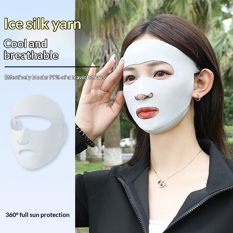 Masque de vélo à nez ouvert respirant pour femmes avec protection solaire