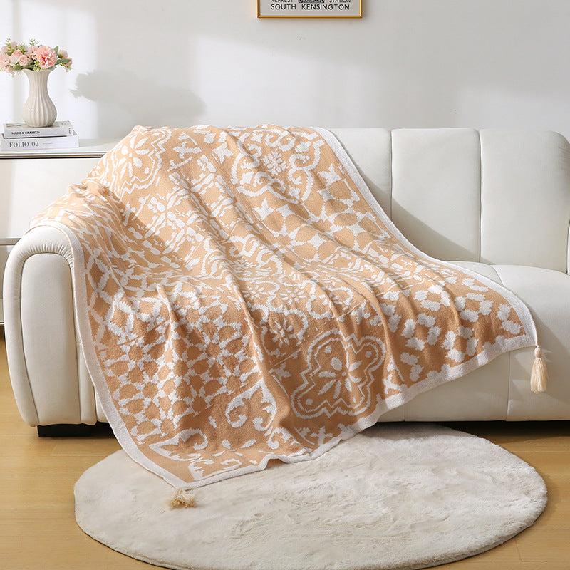 Blanket de Sofa à motif géométrique Bohème