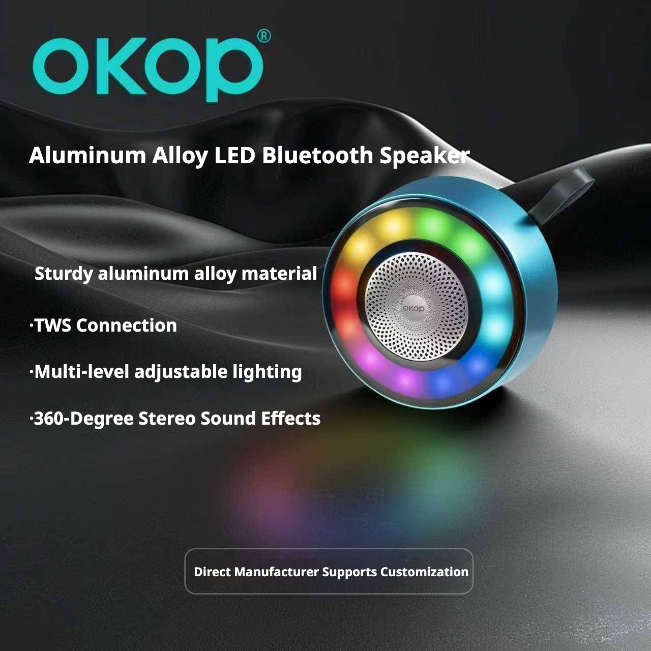 KP-594 Mini haut-parleur Bluetooth sans fil en métal sans fil Portable Outdoor-Ready Carte TF S