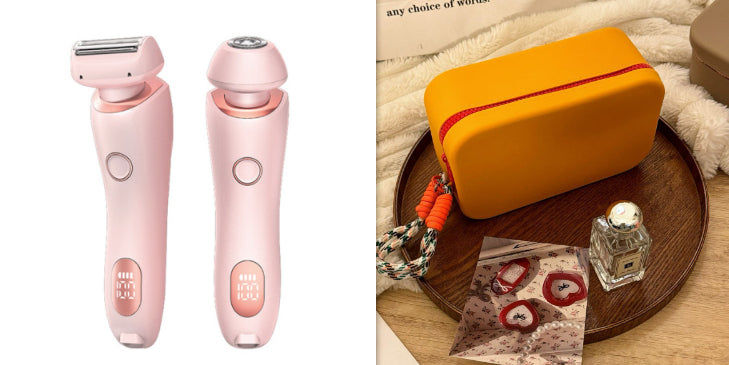 2 En 1 Epilateur Épilatateur USB Comprimeur Rechargeable Femmes Corps Razor Face Jambe Armpit Bik
