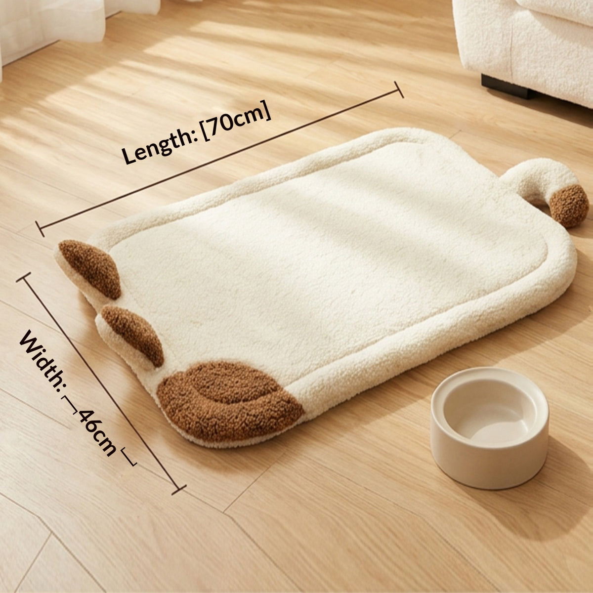 Coussin chien Coussin animal Coussin doux peau-friendly machine lavable style Lambskin animal Coussin animal