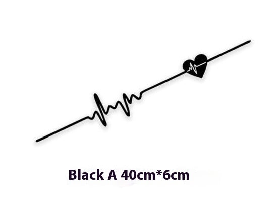 Stickers Auto ECG Creative Heartbeat Motorcycle Bumper décoratif
