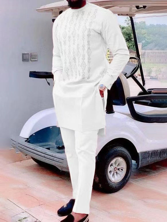 Suit African Ethnic Print Hommes occasionnels
