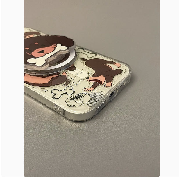 Plein écran Mignon chien Illustration Magnetic Shell