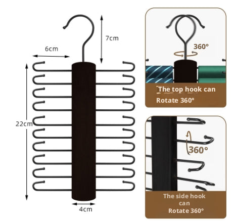 Sous-vêtements en bois massif multifonctions rack-noir modèle-1 pack