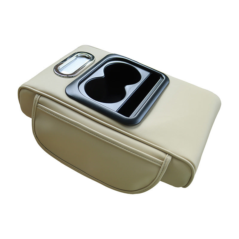 Universal hauteur-réglage Pad porte-cup Entreposage Tissue Box Organizer Car Armrest Box Cus