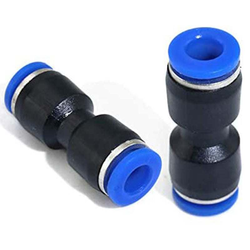 Jinqi connecteur pneumatique en plastique droit à travers le cul PU-56810121416mm Insérer rapidement T