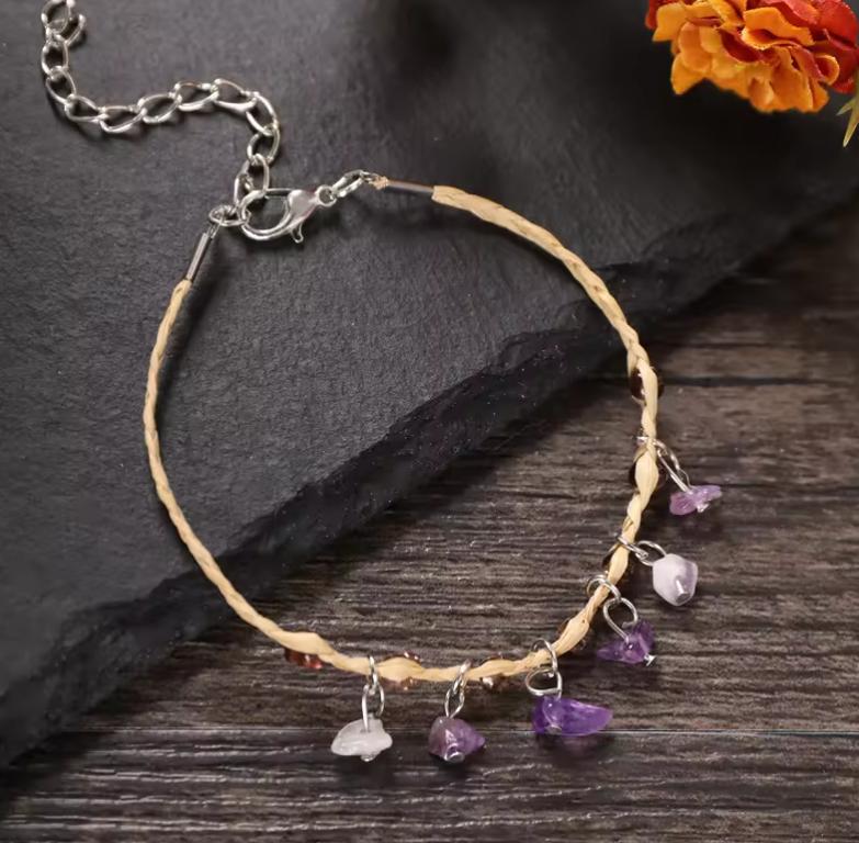 Bracelet de galets de Raffia