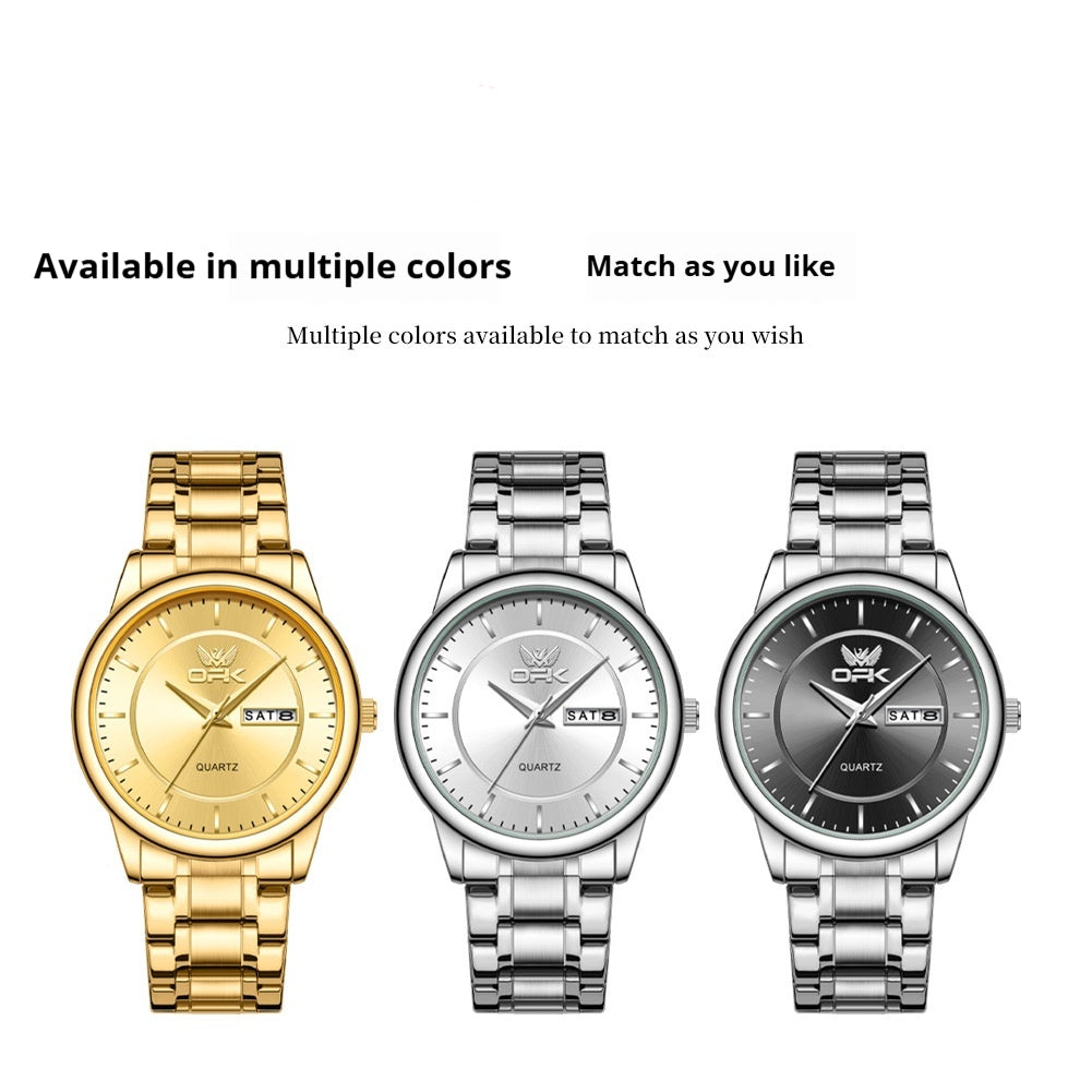 Calendrier fashionnable Montre Quartz étanche lumineuse
