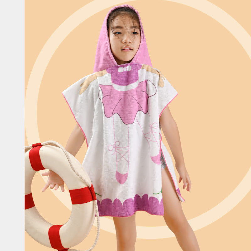 Serviette de plage absorbante pour enfants Dinosaur Bathrobe