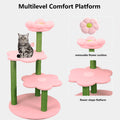 Arbre de chat avec perche confortable amovible & poteaux de scratch Suspension & Jouet Furnit de chat multi-niveaux