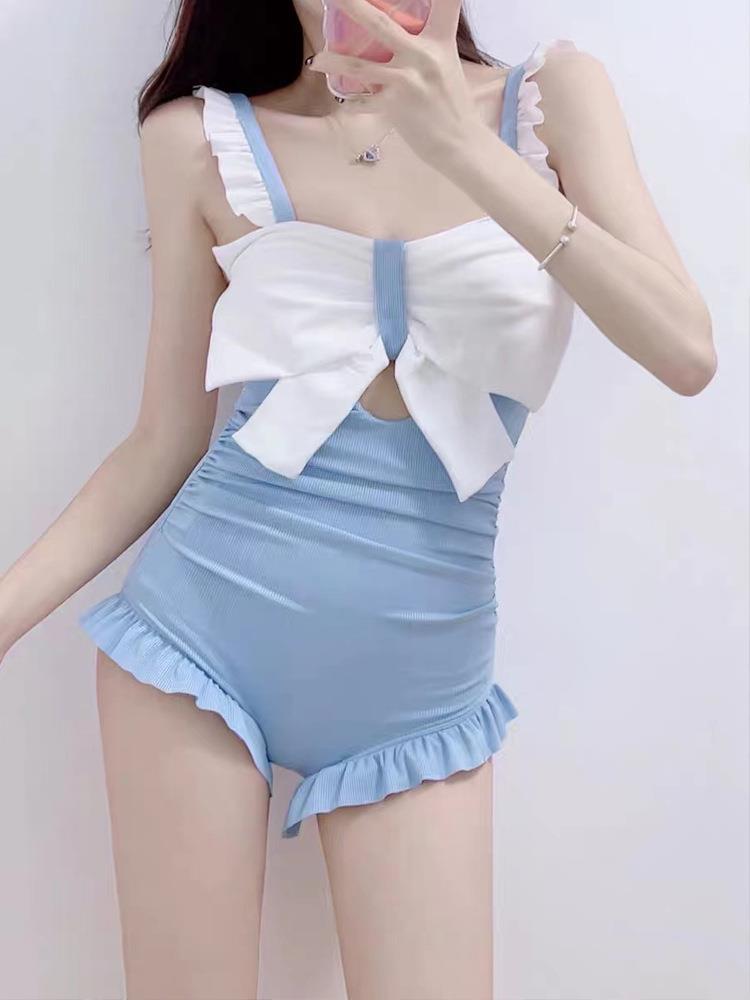 Un-pièce maillot de bain pour femme style japonais fraîche Pure Couverture de desire Belly et haute coupe