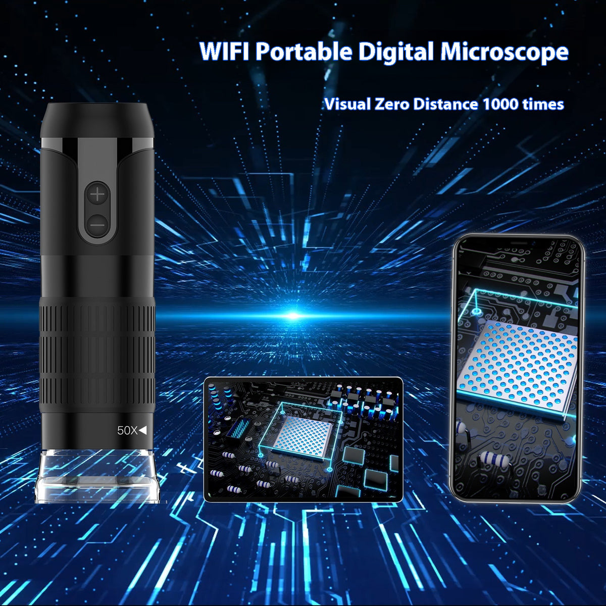 Microscope de détection portable de verre grossissant électronique numérique haute définition