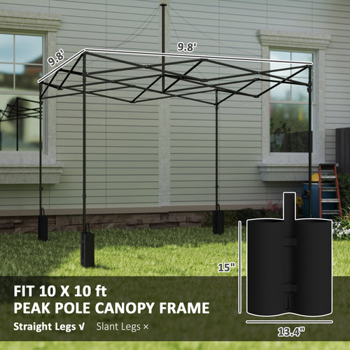 10 x 10 Replacement Canopy Top for Pop Up Canopy Tent with 4 Sandbags