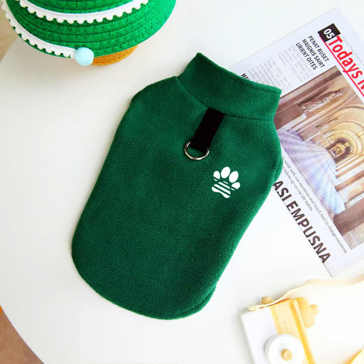 Vêtements pour animaux de compagnie Veste thermique doublée de polaire