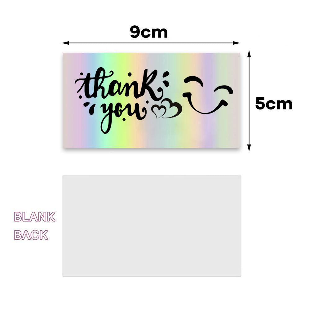 50 feuillesPack 5 9cm Merci d'avoir soutenu mon petit laser d'entreprise Carte de remerciement
