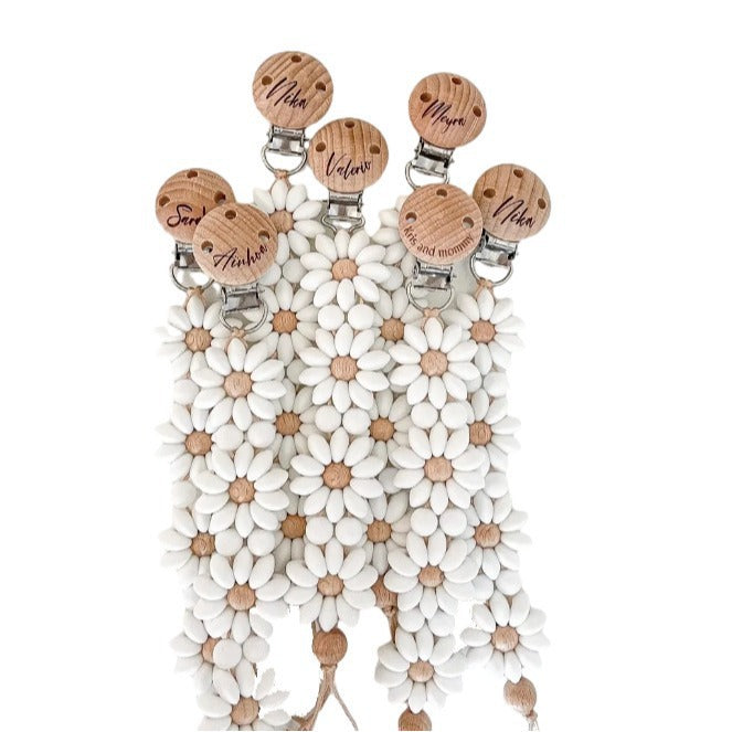 Baby Flower Silicone Pacifier Clip